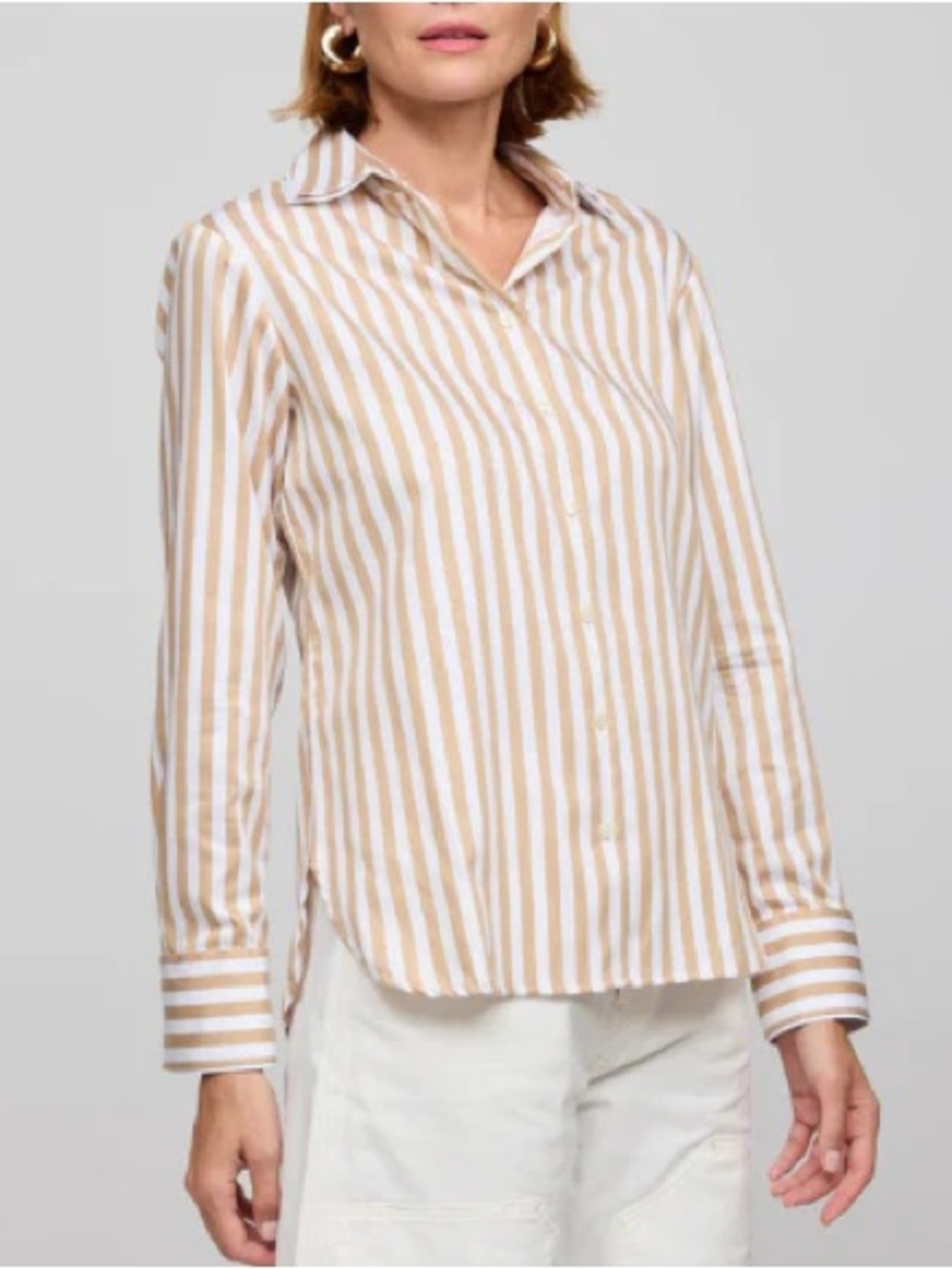 Hinson Wu Long Sleeve Stripe Shirt Linen • 0